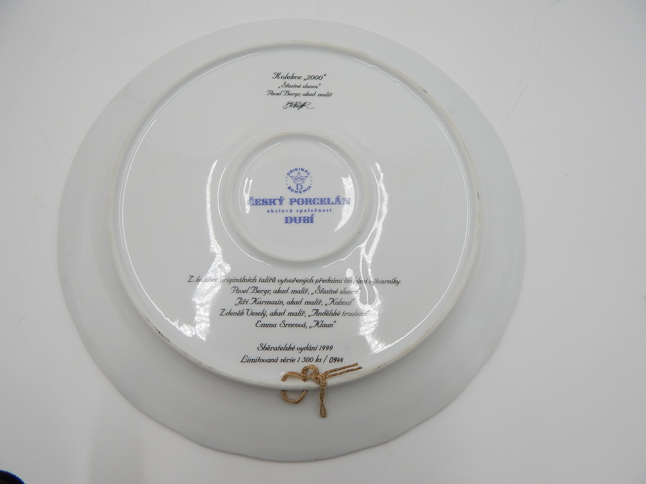 ORIGINÁL ZÁVĚSNÝ TALÍŘ "Šťastné slunce" (P. Bergr) SBĚRATELSKÉ VYDÁNÍ!