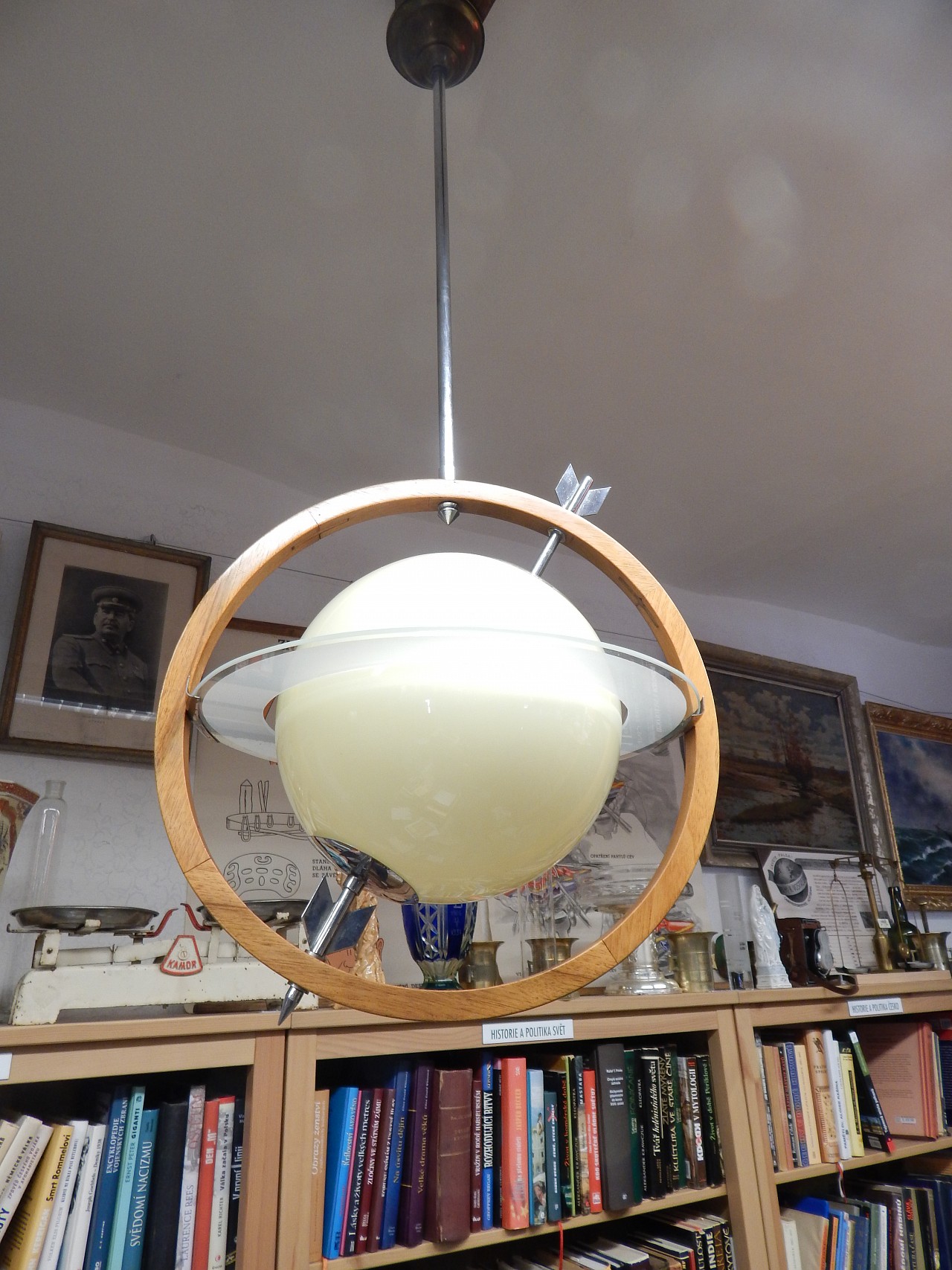 STAROŽITNÝ LUSTR SATURN DESIGN GIO PONTI A PIETRO CHIESA PRO FONTANAARTE 1933 ITÁLIE