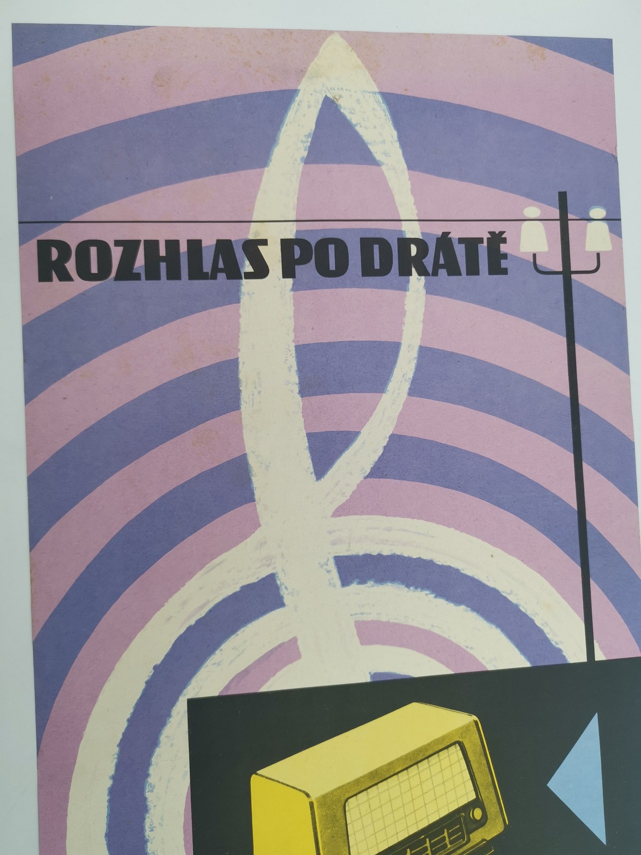 Rozhlas po drátě - dobový plakát