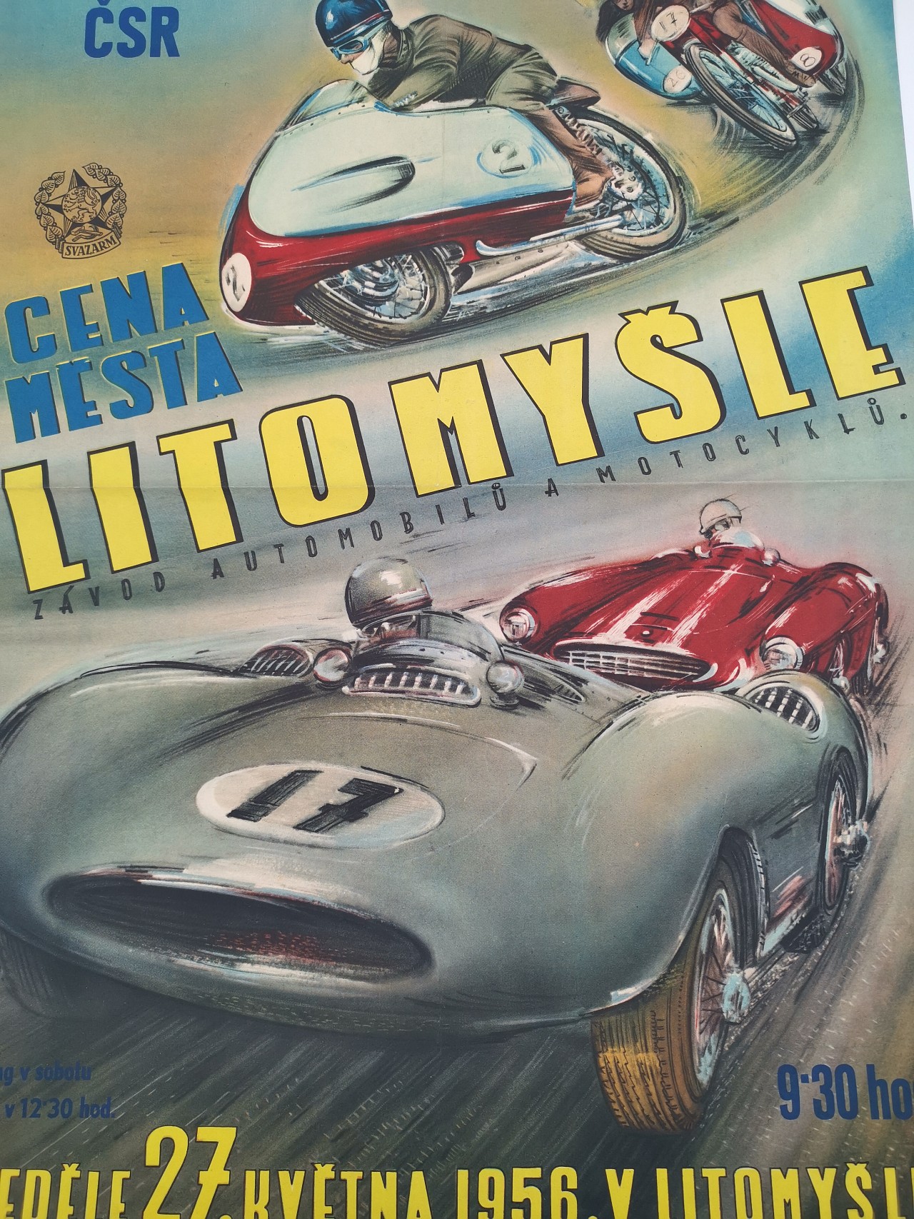 Cena města Litomyšle závod automobilů a motocyklů 1956