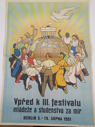 Vpřed k III. festivalu mládeže a studenstva za mír 1951